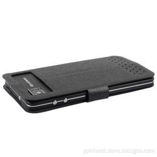 Lenovo S890 Silk Printed PU Leather Cell Phone Case , Black